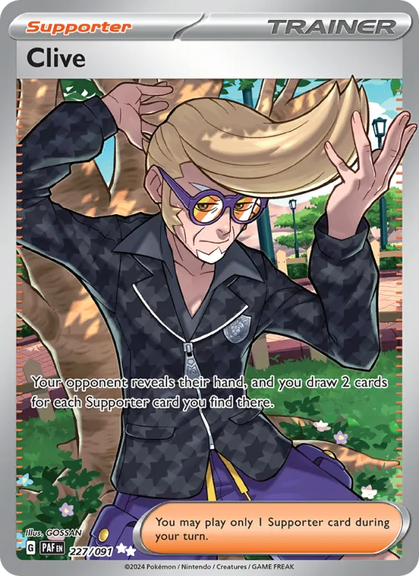 Clive — Paldean Fates #227 (Pokémon TCG card)