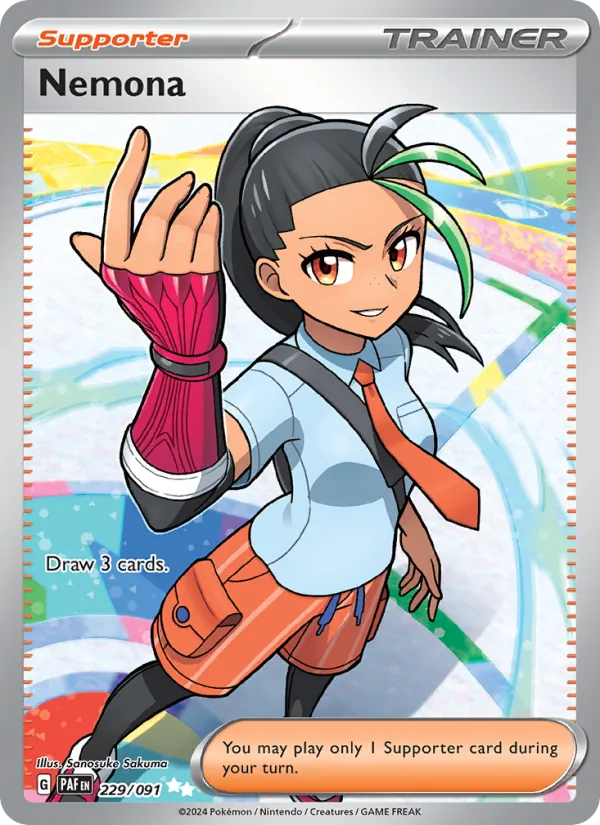 Nemona — Paldean Fates #229 (Pokémon TCG card)