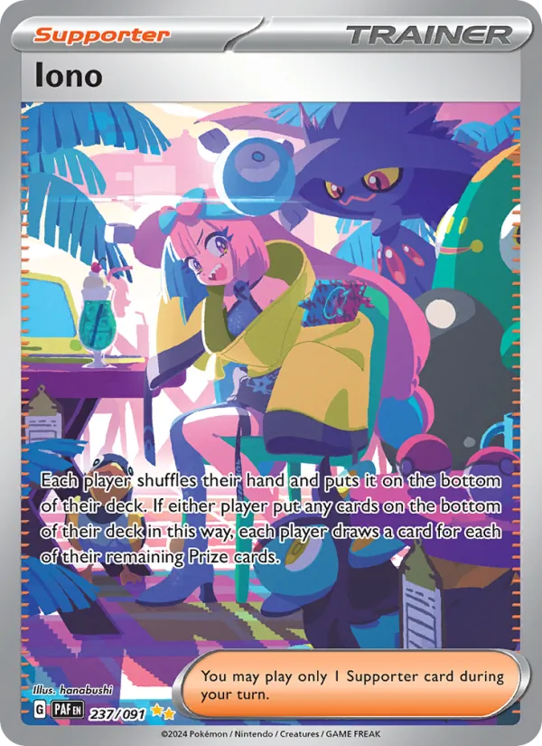 Iono — Paldean Fates #237 (Pokémon TCG card)