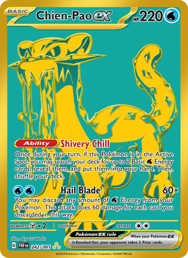 Chien-Pao ex — Paldean Fates #242 (Pokémon TCG card)