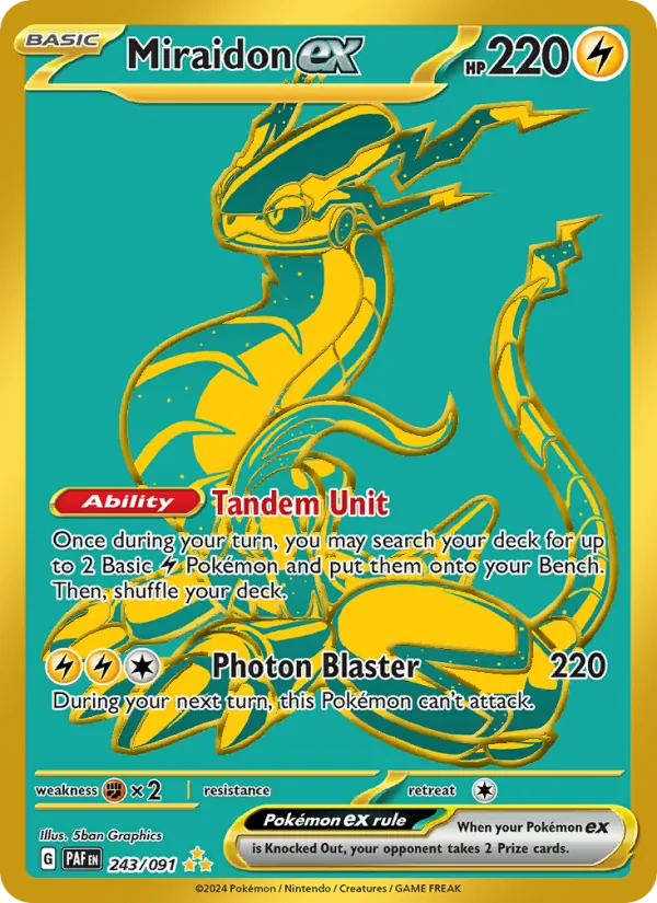 Miraidon ex — Paldean Fates #243 (Pokémon TCG card)