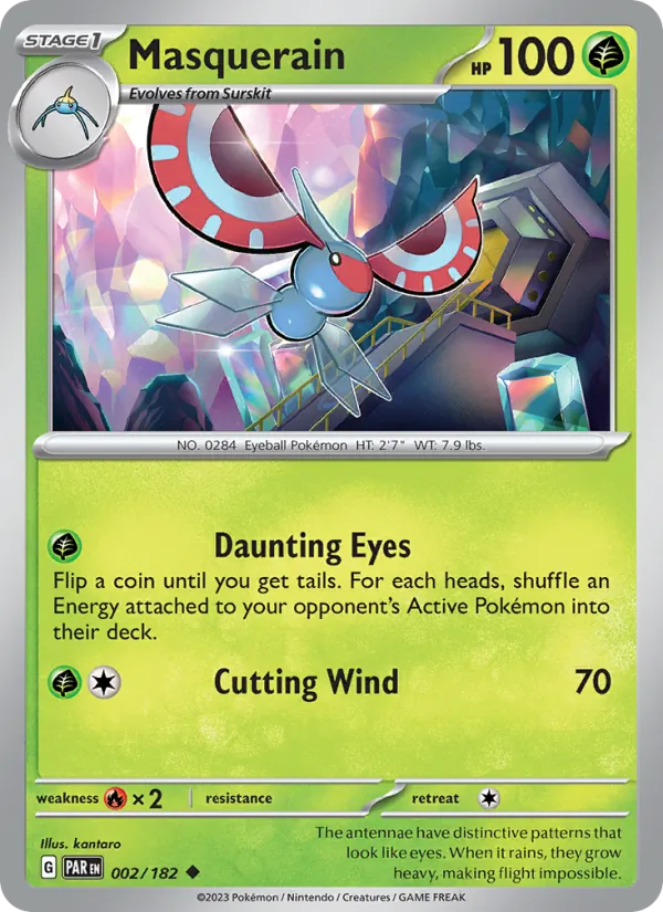 Masquerain — Paradox Rift #002 (Pokémon TCG card)