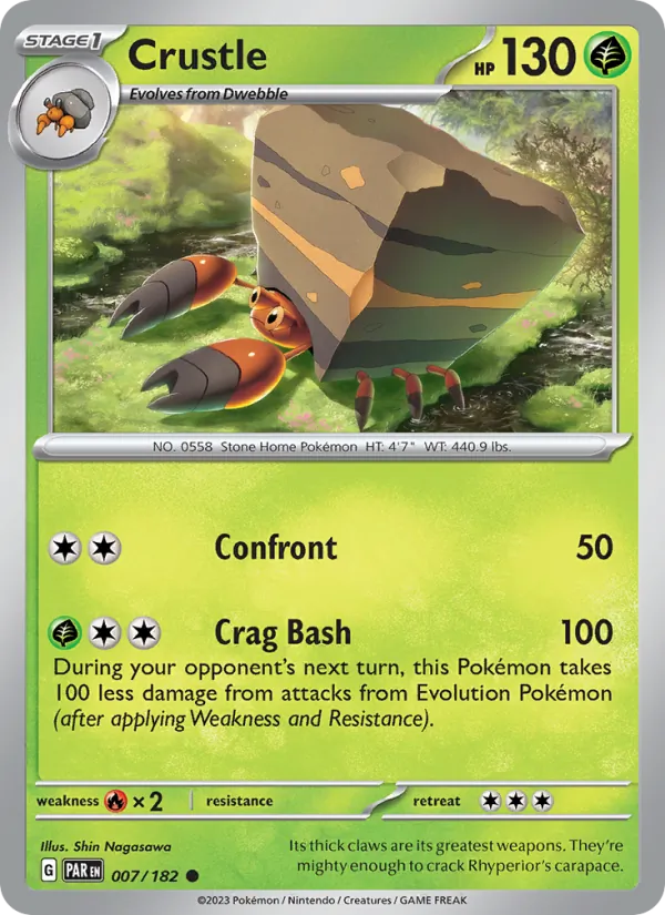 Crustle — Paradox Rift #007 (Pokémon TCG card)