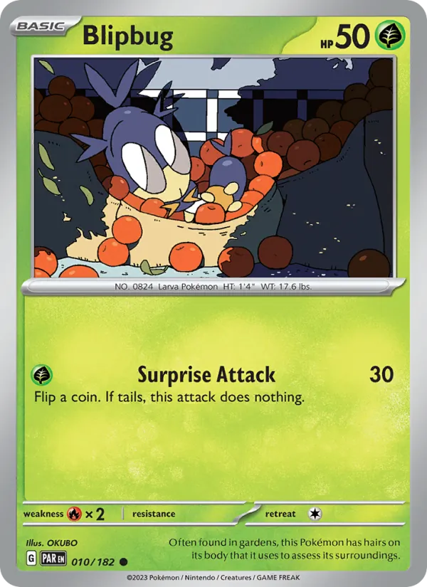 Blipbug — Paradox Rift #010 (Pokémon TCG card)