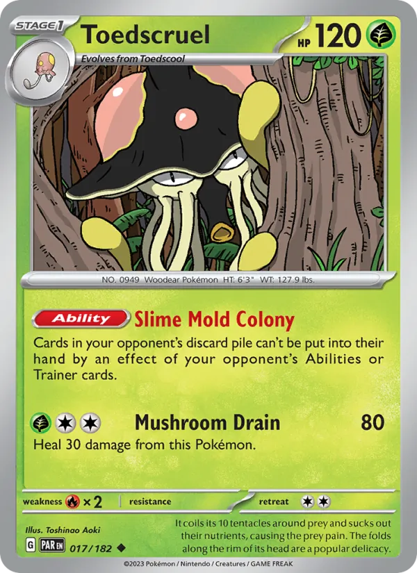 Toedscruel — Paradox Rift #017 (Pokémon TCG card)