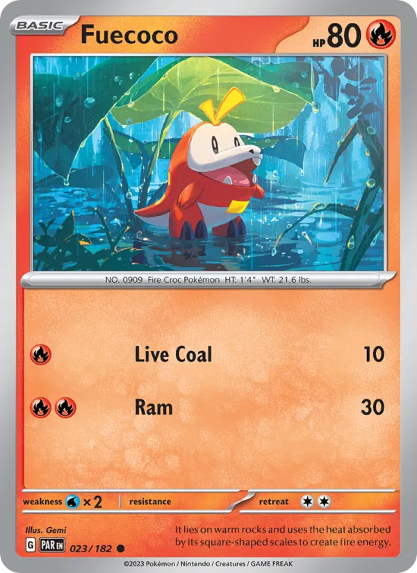 Fuecoco — Paradox Rift #023 (Pokémon TCG card)