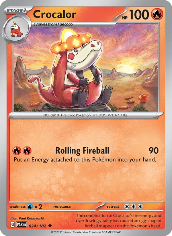 Crocalor — Paradox Rift #024 (Pokémon TCG card)