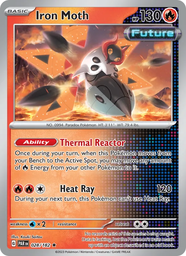 Iron Moth — Paradox Rift #028 (Pokémon TCG card)