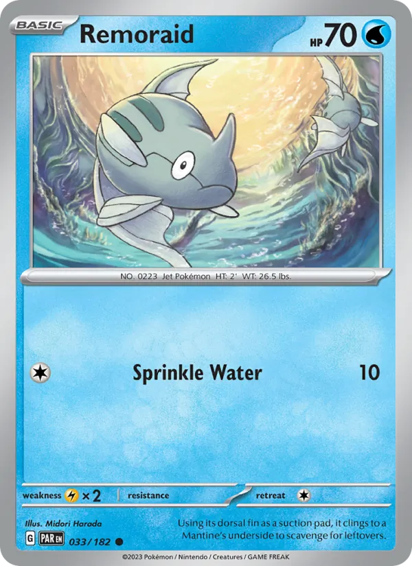 Remoraid — Paradox Rift #033 (Pokémon TCG card)