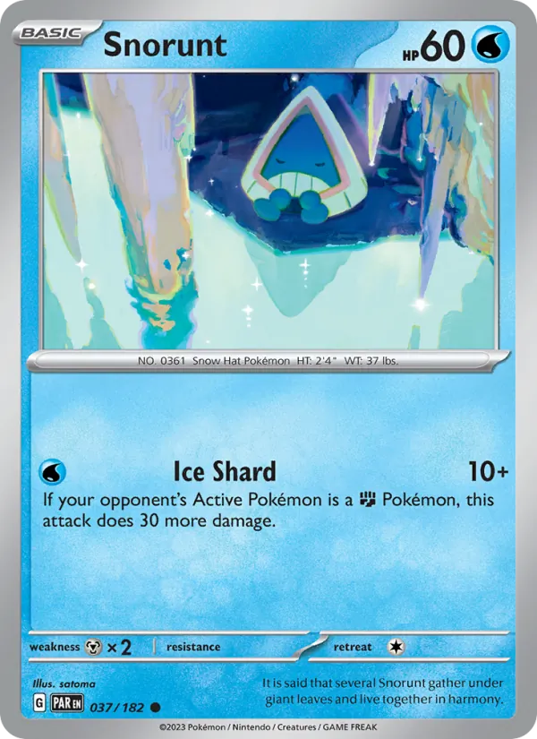 Snorunt — Paradox Rift #037 (Pokémon TCG card)