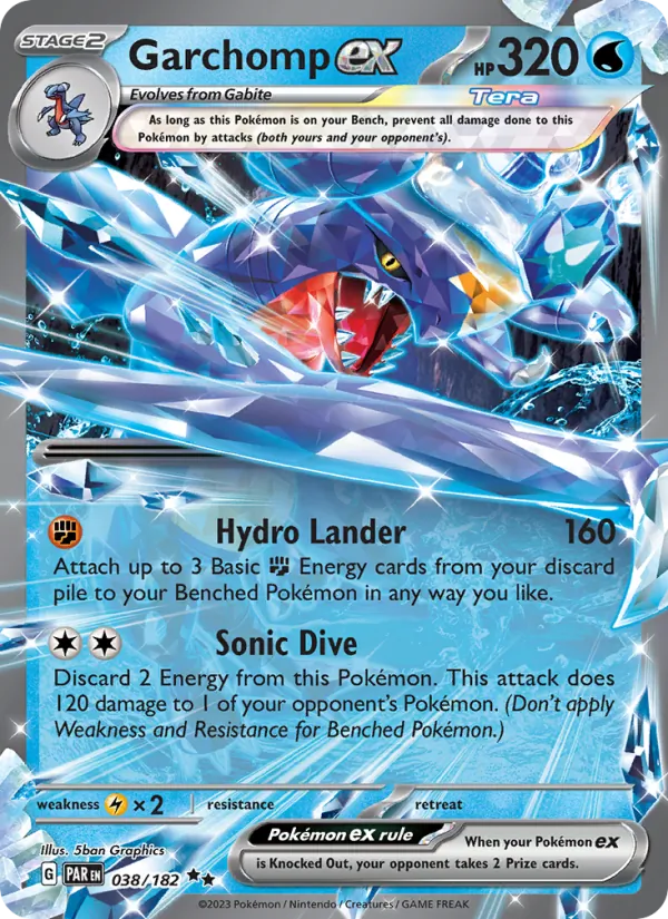 Garchomp ex — Paradox Rift #038 (Pokémon TCG card)