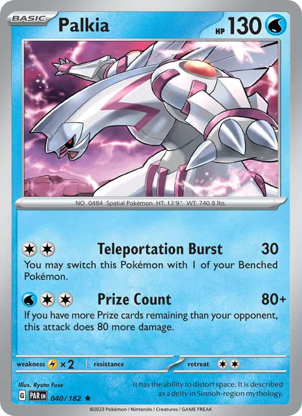 Palkia — Paradox Rift #040 (Pokémon TCG card)