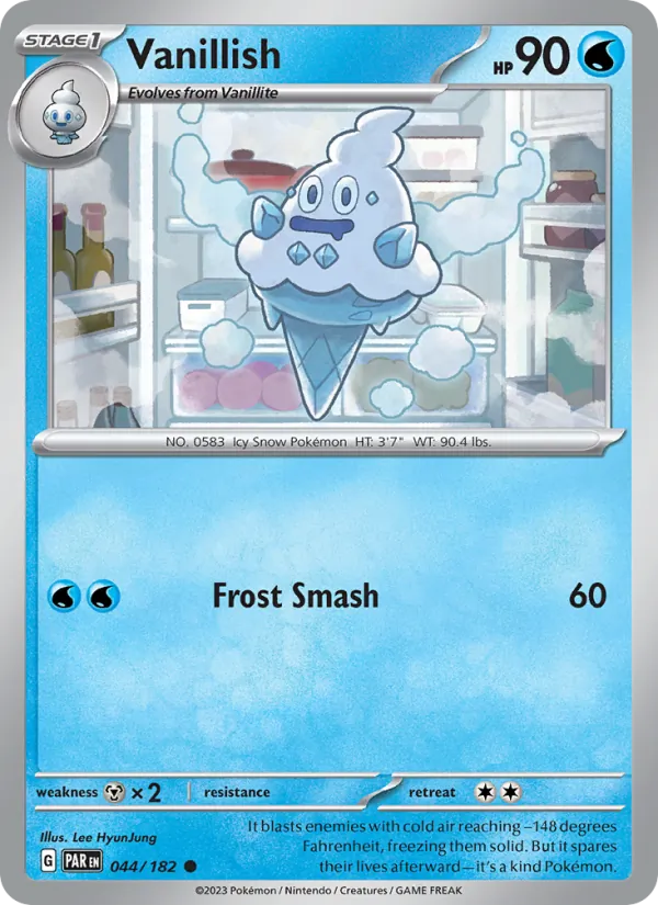 Vanillish — Paradox Rift #044 (Pokémon TCG card)