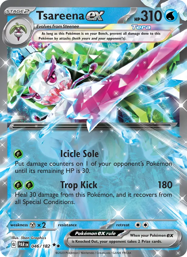 Tsareena ex — Paradox Rift #046 (Pokémon TCG card)