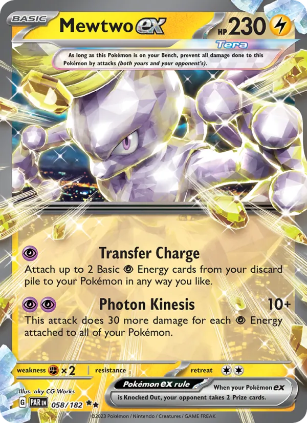 Mewtwo ex — Paradox Rift #058 (Pokémon TCG card)