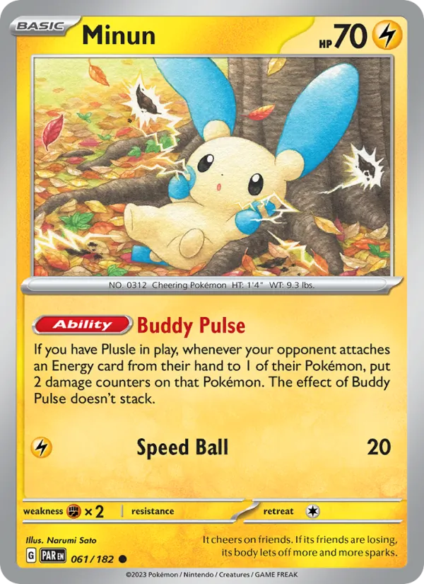 Minun — Paradox Rift #061 (Pokémon TCG card)