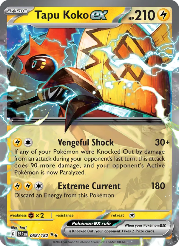 Tapu Koko ex — Paradox Rift #068 (Pokémon TCG card)