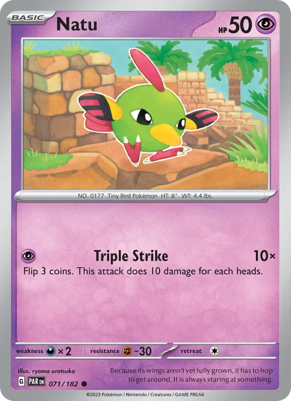Natu — Paradox Rift #071 (Pokémon TCG card)