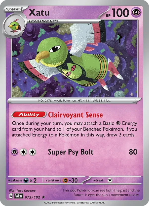 Xatu — Paradox Rift #072 (Pokémon TCG card)