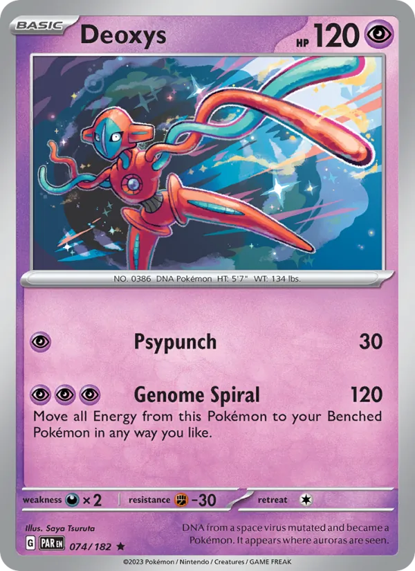 Deoxys — Paradox Rift #074 (Pokémon TCG card)
