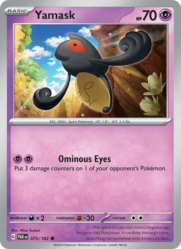 Yamask — Paradox Rift #075 (Pokémon TCG card)