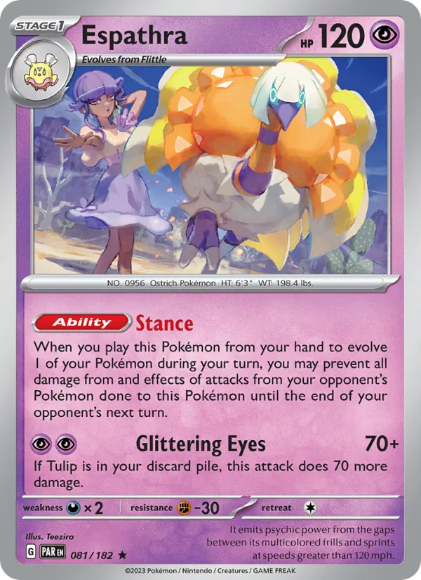 Espathra — Paradox Rift #081 (Pokémon TCG card)