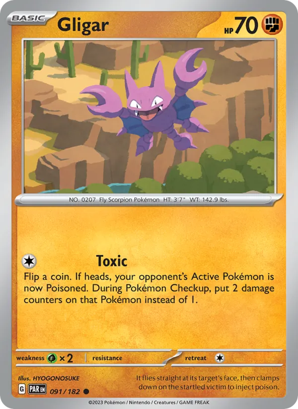 Gligar — Paradox Rift #091 (Pokémon TCG card)