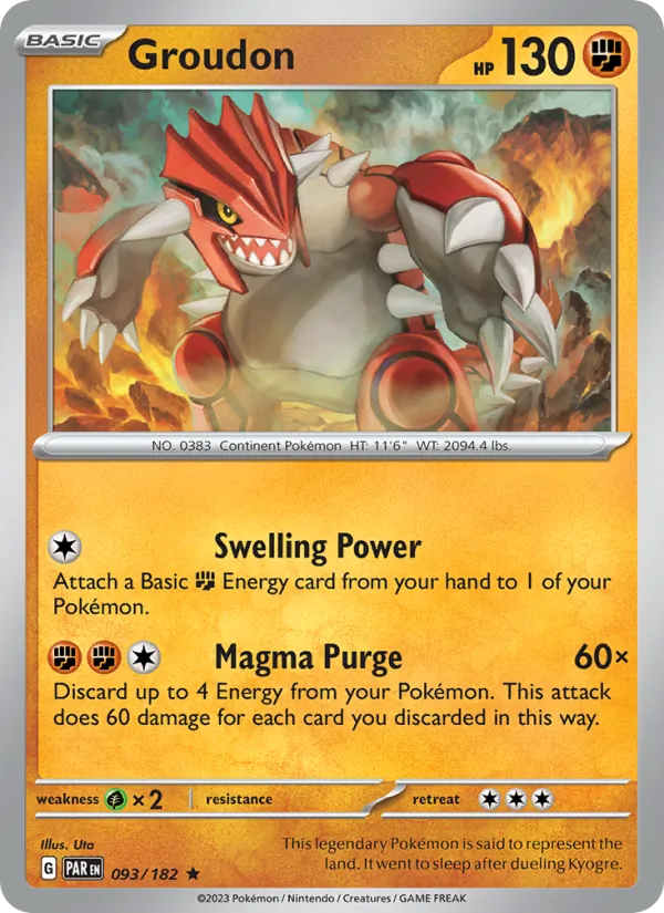 Groudon — Paradox Rift #093 (Pokémon TCG card)
