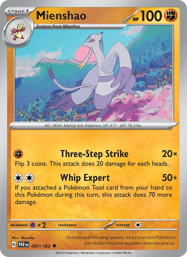 Mienshao — Paradox Rift #097 (Pokémon TCG card)
