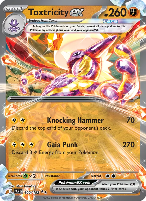 Toxtricity ex — Paradox Rift #100 (Pokémon TCG card)