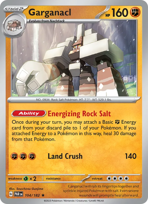 Garganacl — Paradox Rift #104 (Pokémon TCG card)