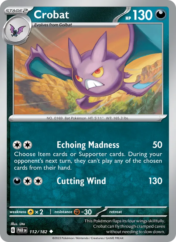 Crobat — Paradox Rift #112 (Pokémon TCG card)