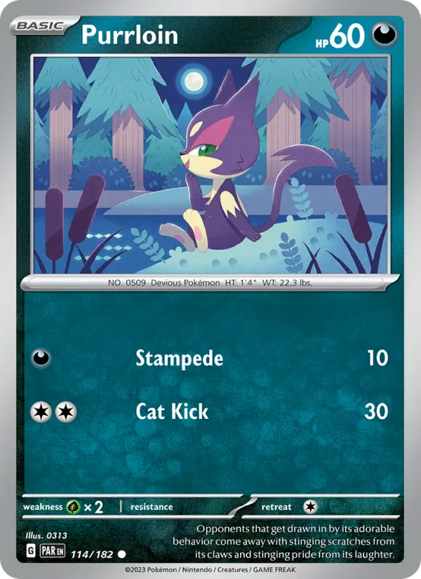 Purrloin — Paradox Rift #114 (Pokémon TCG card)