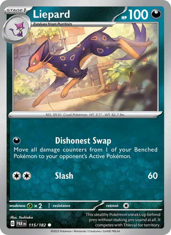 Liepard — Paradox Rift #115 (Pokémon TCG card)
