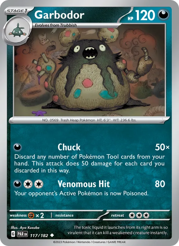 Garbodor — Paradox Rift #117 (Pokémon TCG card)