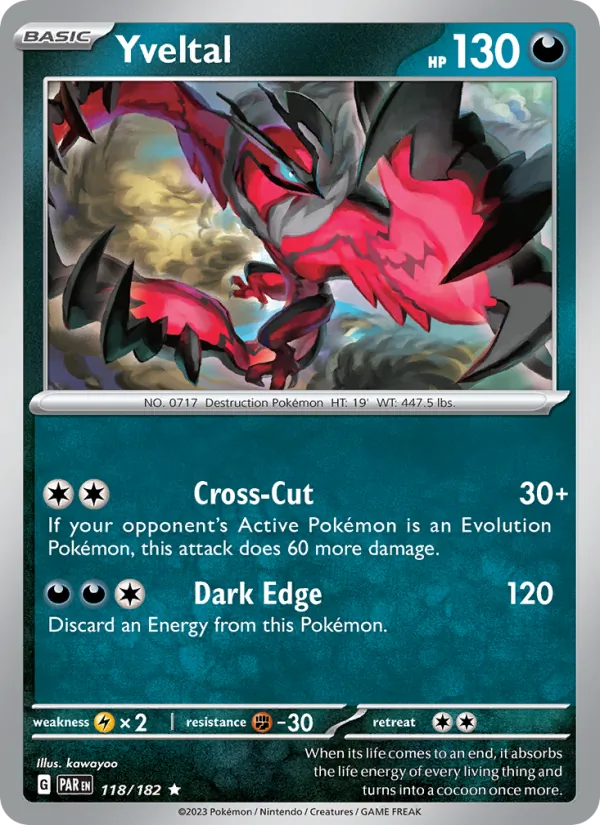 Yveltal — Paradox Rift #118 (Pokémon TCG card)