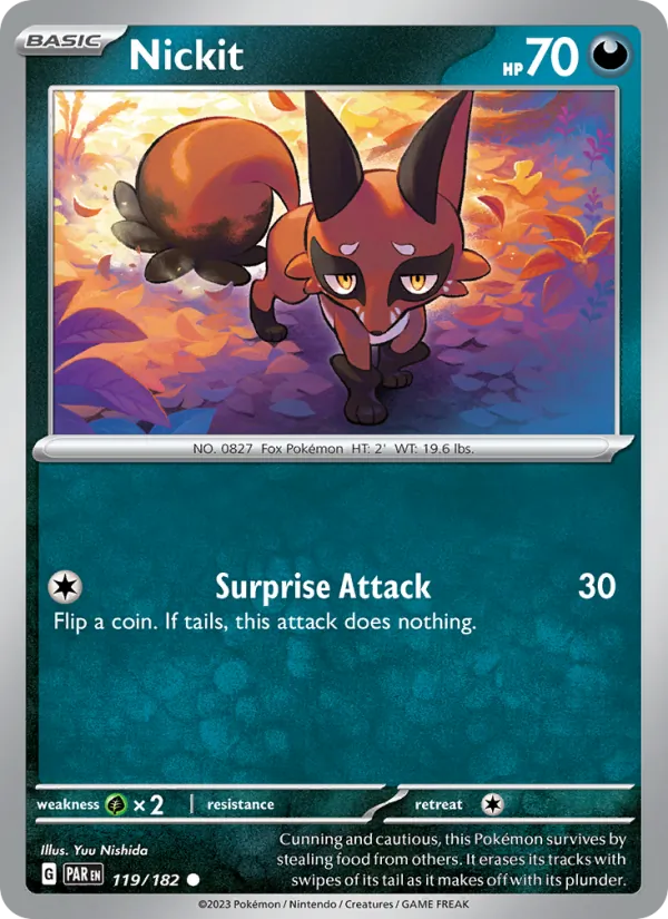 Nickit — Paradox Rift #119 (Pokémon TCG card)