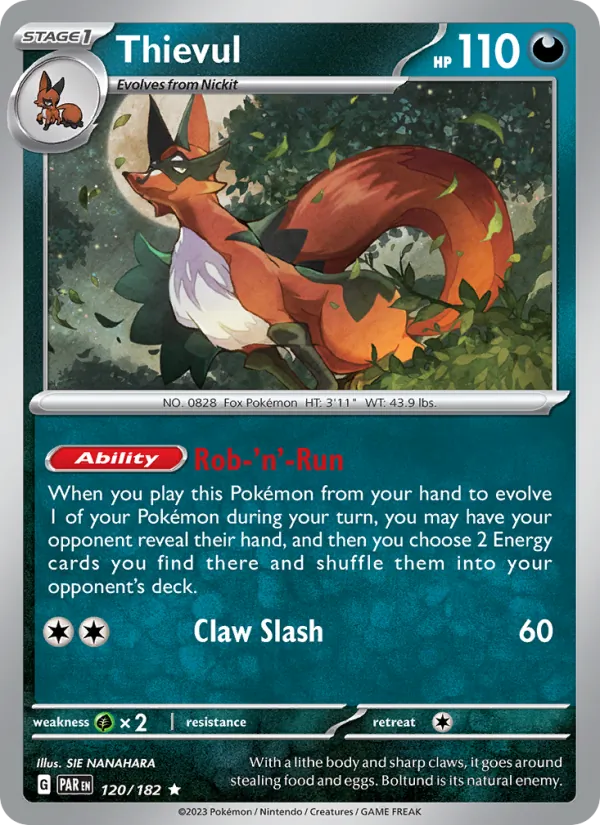 Thievul — Paradox Rift #120 (Pokémon TCG card)