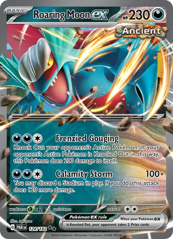 Roaring Moon ex — Paradox Rift #124 (Pokémon TCG card)