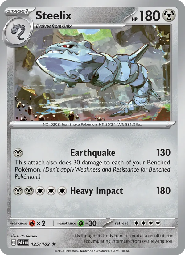 Steelix — Paradox Rift #125 (Pokémon TCG card)