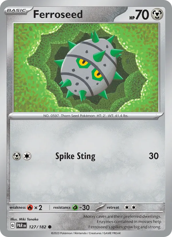 Ferroseed — Paradox Rift #127 (Pokémon TCG card)