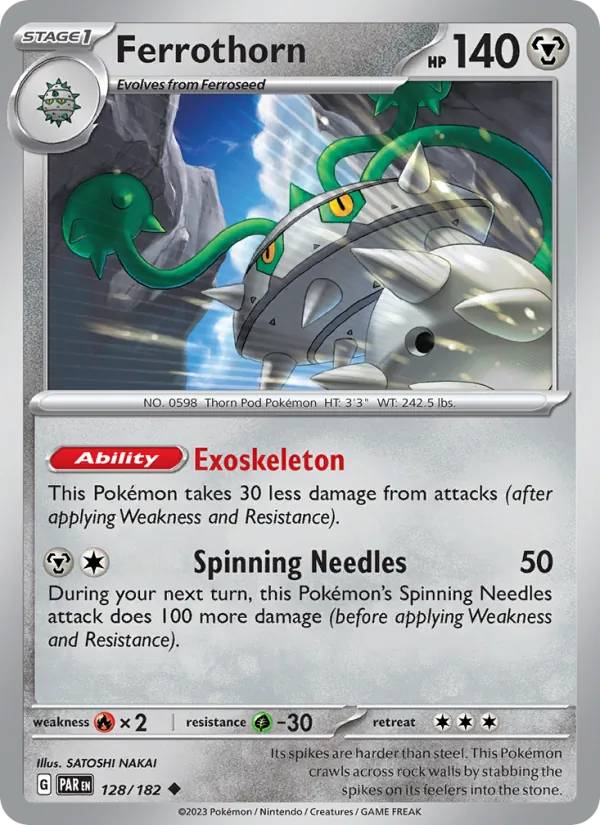 Ferrothorn — Paradox Rift #128 (Pokémon TCG card)