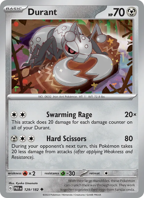 Durant — Paradox Rift #129 (Pokémon TCG card)