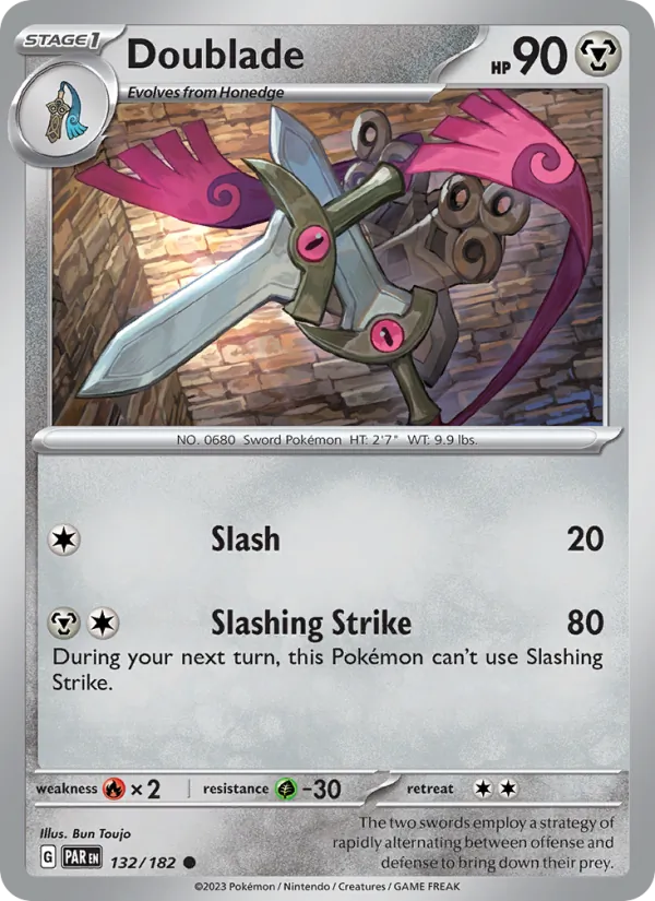 Doublade — Paradox Rift #132 (Pokémon TCG card)
