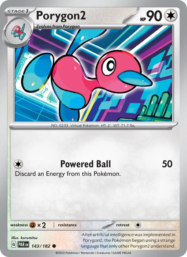 Porygon2 — Paradox Rift #143 (Pokémon TCG card)