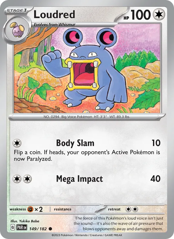 Loudred — Paradox Rift #149 (Pokémon TCG card)