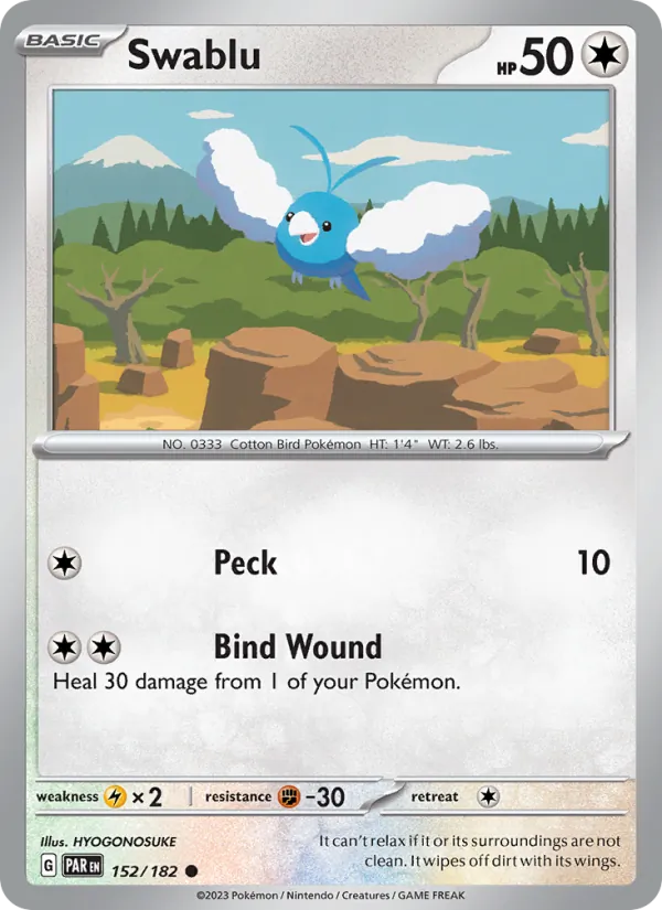 Swablu — Paradox Rift #152 (Pokémon TCG card)