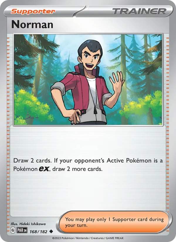 Norman — Paradox Rift #168 (Pokémon TCG card)