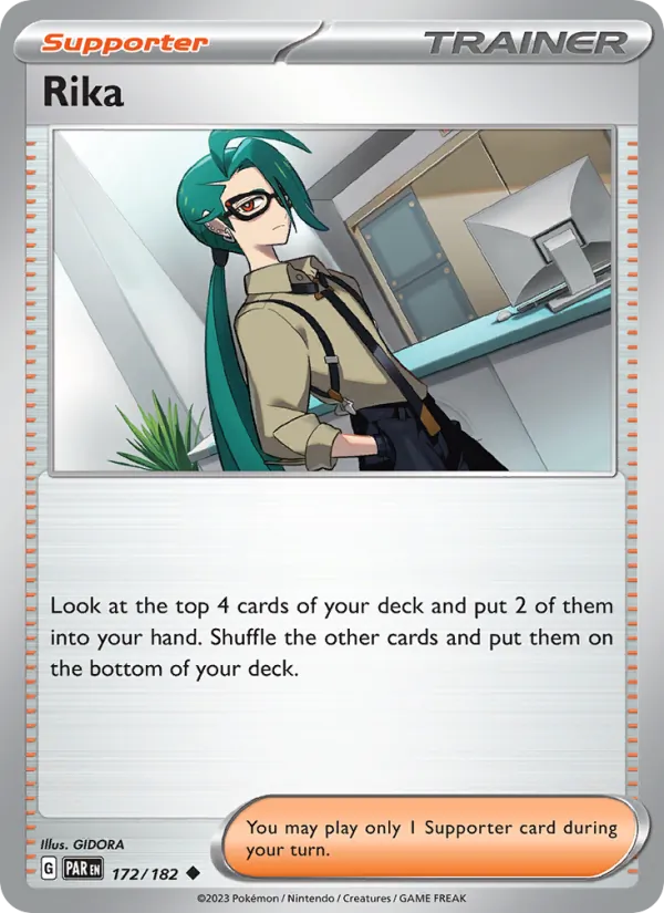 Rika — Paradox Rift #172 (Pokémon TCG card)