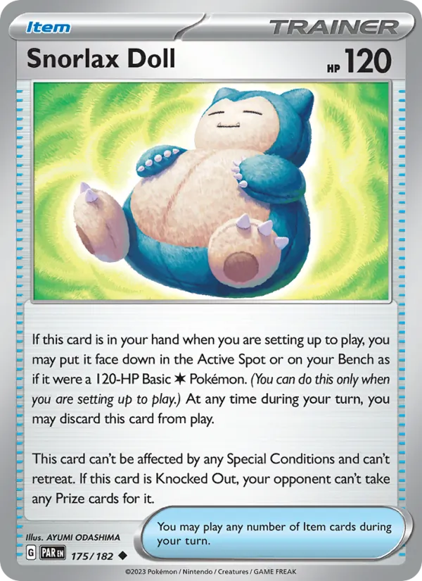 Snorlax Doll — Paradox Rift #175 (Pokémon TCG card)